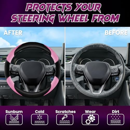 Soft Leather Steering Wheel Cover - Image 4