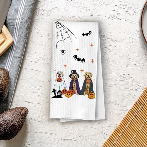 Halloween Golden Retriever Kitchen Towels - Image 4
