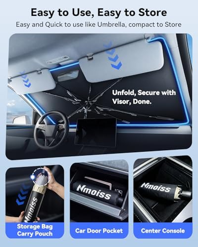 Nmoiss Windshield Sun Shade Umbrella - Image 7