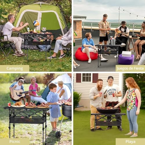 Anbte 3ft Aluminum Roll Top Folding Camping Table - Image 6
