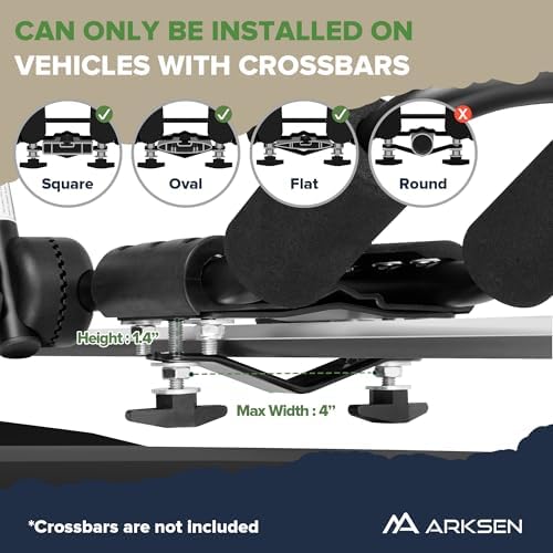 ARKSEN 2 Pack Folding Kayak Roof Rack - Image 5