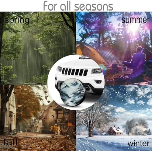 Misty Mountain Landscape Spare Tire Cover - Image 5