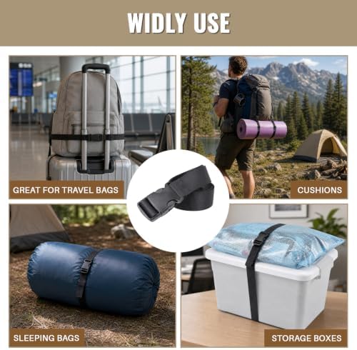 1”x 48”Utility Straps with Buckle Quick Release Buckle Straps with Clip - Image 5