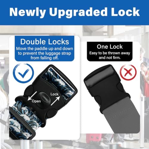 Luggage Straps for Suitcases, Travel Adjustable Belt - Image 3