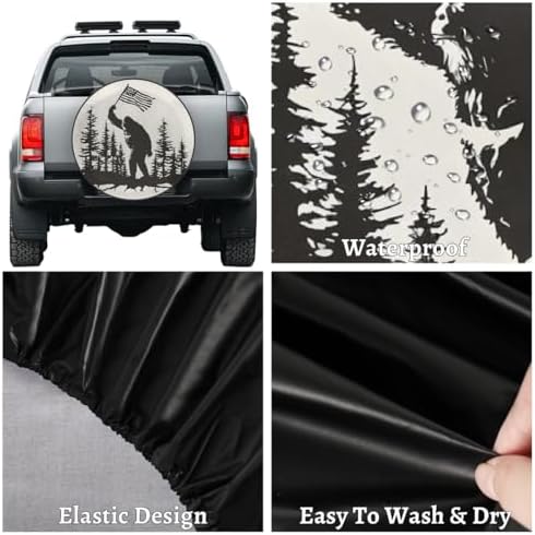 Bigfoot Spare Tire Cover 15in Spare Wheel Covers Tire Storage Cover - Image 4