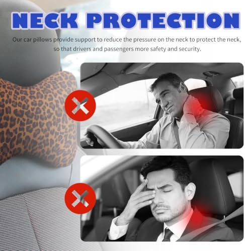 2PCS Car Headrest Pillow, Soft & Comfortable Car Neck Pillow - Image 3