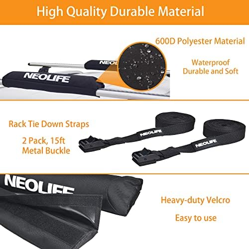 Soft Roof Rack Pads for Surfboard, SUP Paddleboard and Snowboard - Image 2