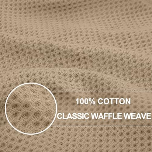 Homaxy 100% Cotton Oversized Waffle Weave Kitchen Towels 4-Pack - Image 2
