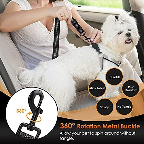 SlowTon Dog Car Seat Belt, 3 in 1 Latch Bar Attachment Dog Safety Seatbelt - Image 4