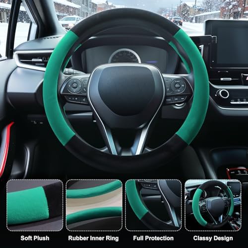 SEG Direct Plush Steering Wheel Cover 14.5"-15" Heavy-Duty, Summer Winter - Image 3