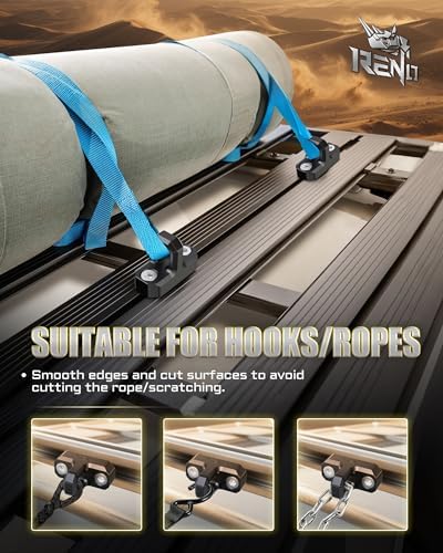 RENO Tie Down Anchor, Aluminum T-Track Rail Cleats Compatible - Image 2