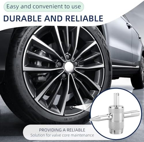 2 Pack 4 Way Valve Core Tool, 4-in-1 Universal Tire Valve Stem Remover - Image 3