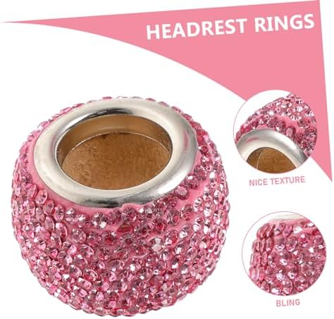 GLEAVI 2pcs Rhinestone Car Headrest Ring Decorations - Image 7