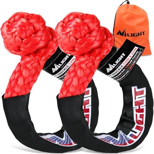 Nilight 2PCS Synthetic Soft Shackles 1/2" x 24" by Nilight