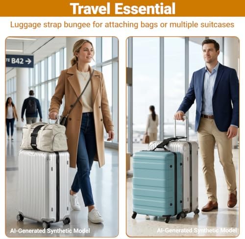 2 Pcs Luggage Connector Straps Bungee - Image 2