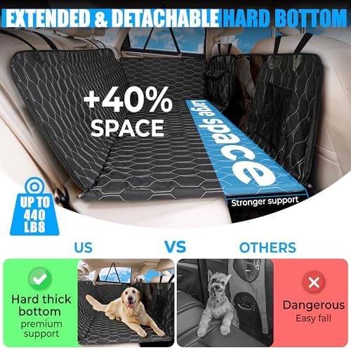 Dog Back Seat Cover Hard Bottom - Image 2
