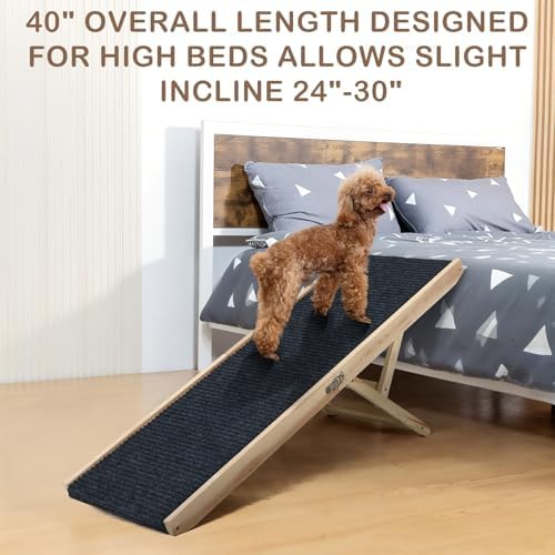 Foldable Dog Ramp for Bed, 4 Adjustable Portable Pet Ramps, for High Beds - Image 6