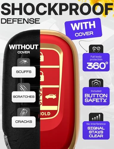 Lucrum Compatible with Honda Key Fob Cover & Keychain - Image 4