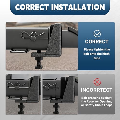Anti-Rattle Hitch Clamp for 2” Trailer Receiver Hitch, 2 Pads - Image 6