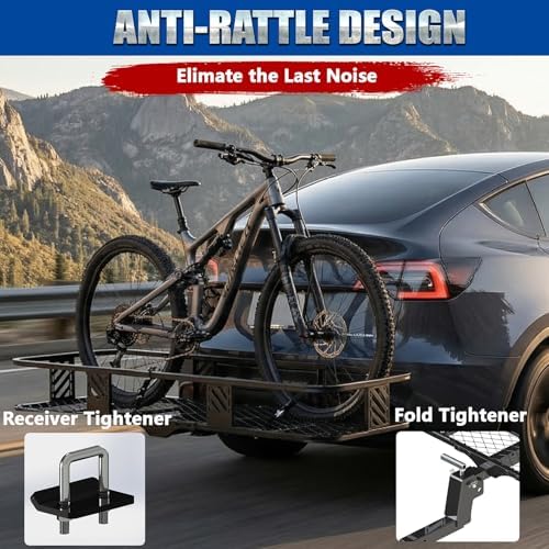56 X 24 X 7 Inch Foldable Hitch Cargo Carrier - Image 5