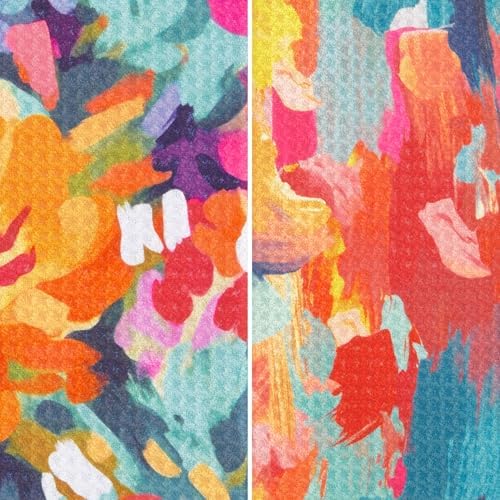 Ritz Waffle Microfiber Kitchen Towel 2pc Set – Meadow and Flurry – - Image 2