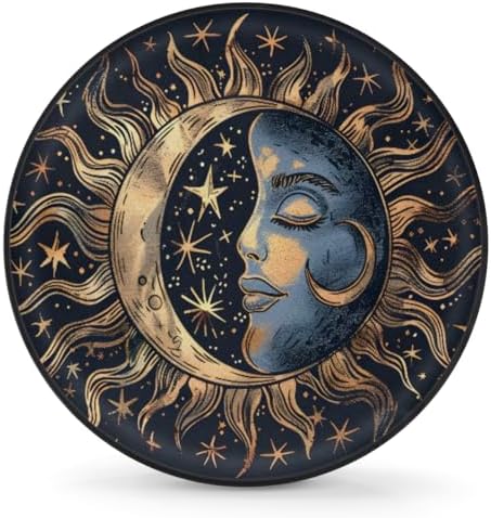 Sun Moon Spare Tire Cover 16in Spare Wheel Covers Tire Storage Cover by YoYoYuchong
