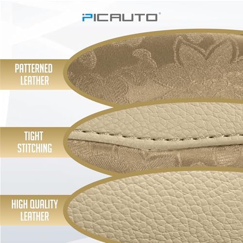 PIC AUTO Steering Wheel Cover, Universal Fit 14.5"–15.5", Soft PU Grain Leather - Image 4