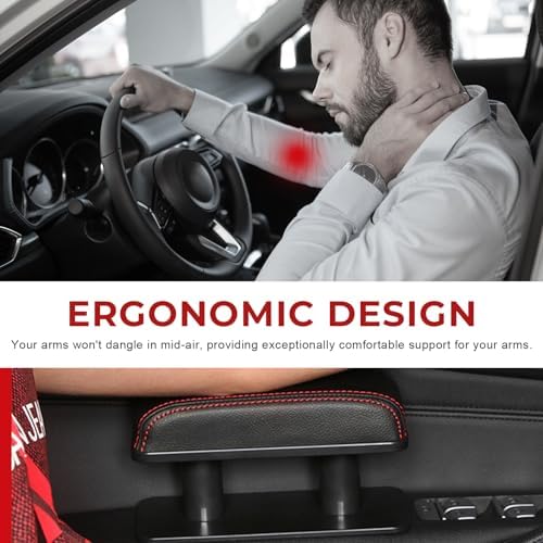 Car Armrest Pad, Ergonomic Adjustable Auto Arm Rest Cushion Elbow Support - Image 6