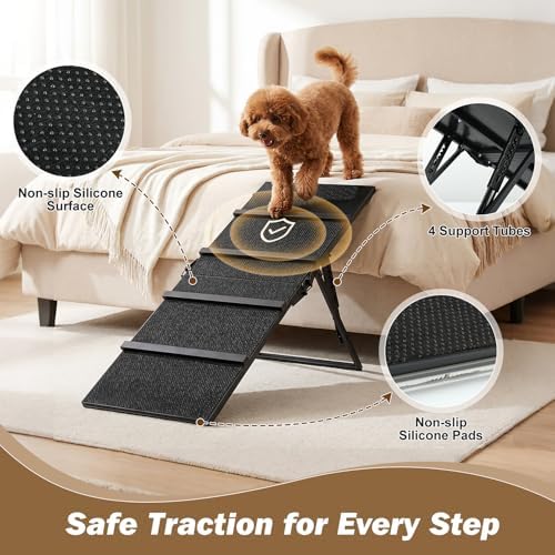 VavoPaw 2026 Upgraded Dog Ramp for Couch, Foldable Small Dog Ramp for Sofa - Image 6