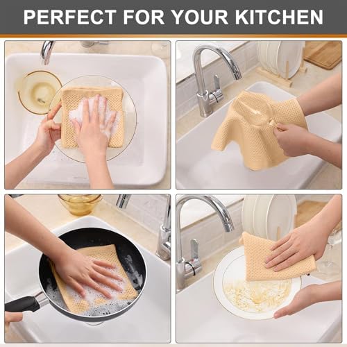 Kitinjoy 100% Cotton Waffle 6-Pack Kitchen Towels - Image 4