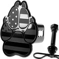 American Black Flag K9 Dog Paw Print Metal Trailer Hitch Cover by AutoAccessores