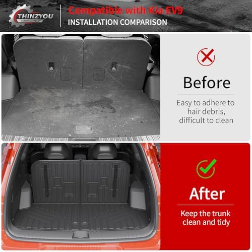 Trunk Mat with Backrest Mat for 2024 2025 2026 Kia EV9 6&7 Seats - Image 2