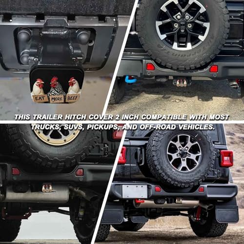 2" Trailer Hitch Cover Rubber Receiver Tube Cap Trailer Hitch Covers - Image 5