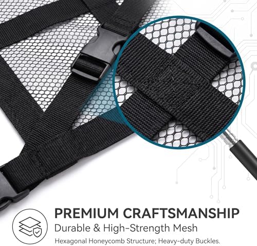 1 PC Car Ceiling Cargo Net Pocket, 31.5" x 21.6" Double-layer Roof Storage - Image 2