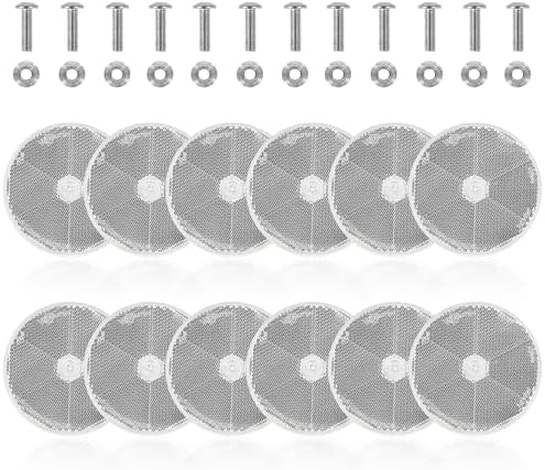 10 Pack White Screw on Round Reflectors, E11 Approval Road Safety - Image 2