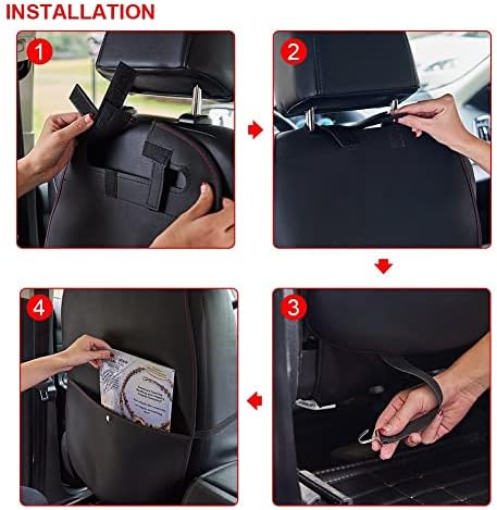 HCMAX 2 Pack Kick Mat Car Seat Back Protector Waterproof Easy to Clean - Image 6