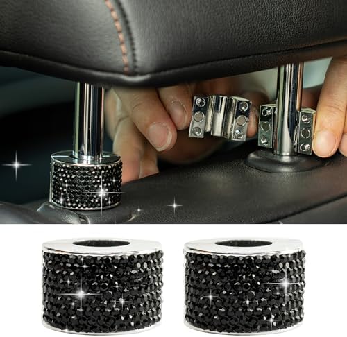 Rislobx 2PCS Magnetic Car Headrest Collars, Rhinestone Car Head Rest Collars by Rislobx