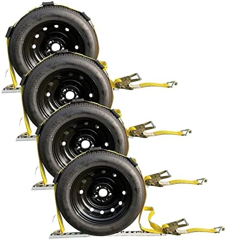 3-Point Car Hauler Straps for Truck/UTV/ATV/Wheel Securing by Autofonder