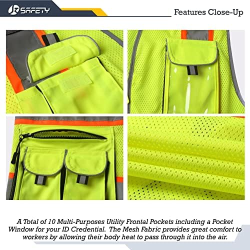JKSafety Safety Vest for Men Women - Image 2