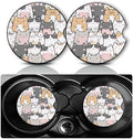 2Pack Cats Car Cup Holder Coaster Neoprene Car Coasters by YGQZYYQ