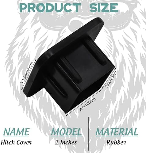 Trailer Hitch Cover, Fashionable Serious Bear Head Tow Hitch Cover - Image 2