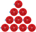10 Pack Red Self Adhesive and Screw on Round Reflectors DOT by YinaolanAutomotiveParts
