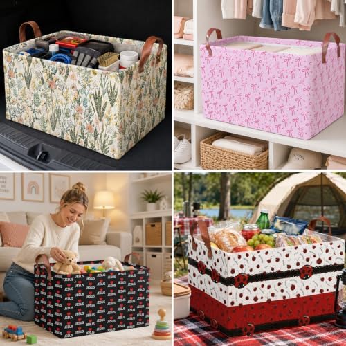 Flower Car Trunk Organizer 20L Collapsible Auto Storage Basket - Image 7