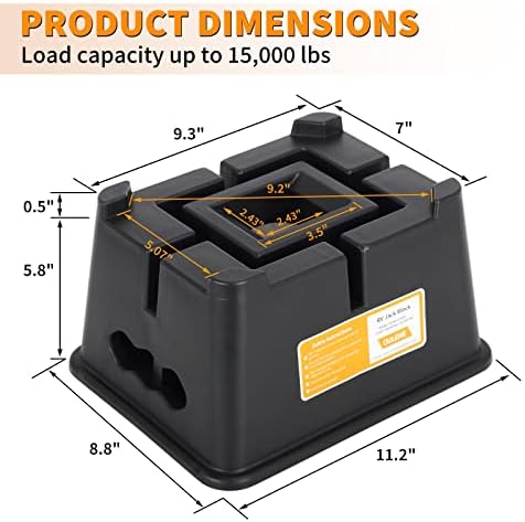 OULEME Heavy Duty Trailer Jack Block, - Image 2