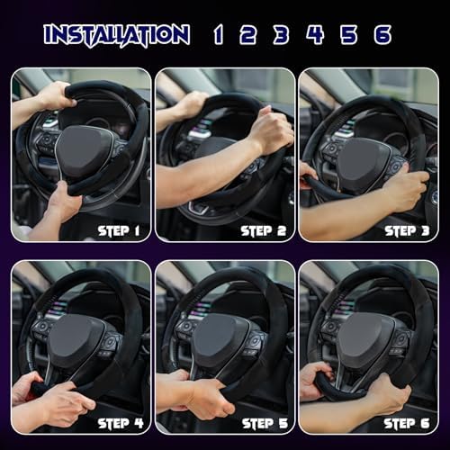 Soft Leather Steering Wheel Cover - Image 7