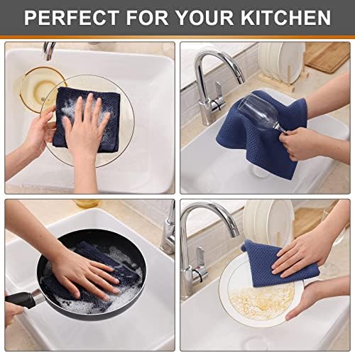 Kitinjoy 100% Cotton Waffle 8-Pack Kitchen Towels - Image 4