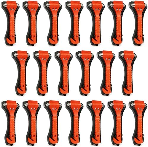 BFXM Car Window Breaker Hammer and Seat Belt Cutter 2-in-1, 20 Packs by BFXM