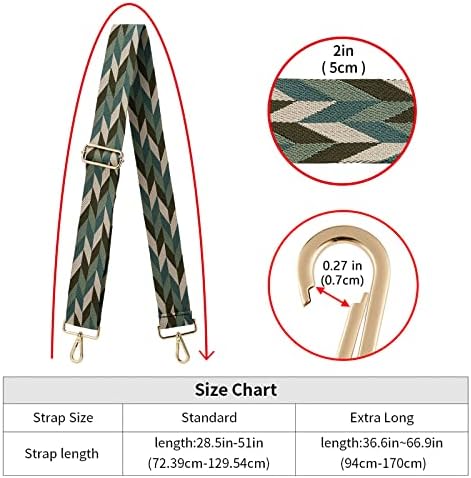 ZOOEASS Wide Shoulder Strap Adjustable Replacement Belt Crossbody Canvas Bag - Image 3