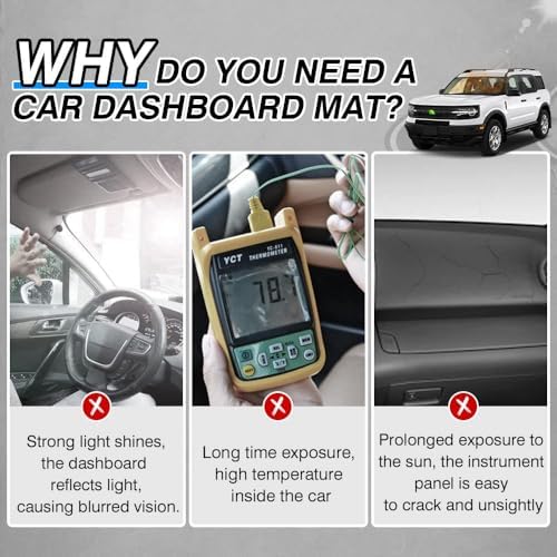 Cartist Dash Cover Only for Ford Bronco Sport 2021-2022 Dashboard Cover Mat - Image 2