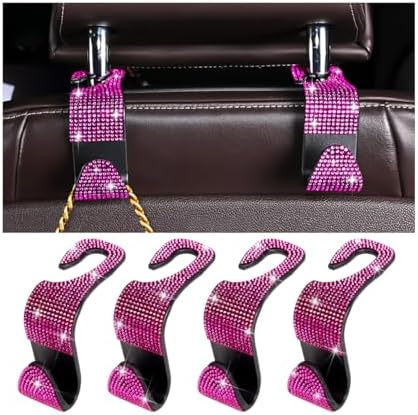 Zpana 4PCS Bling Car Seat Headrest Hooks, Vehicle Back Seat Purse Handbag by Zpana